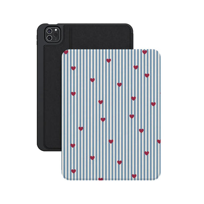 Love Lines | Blue Stripes iPad Case