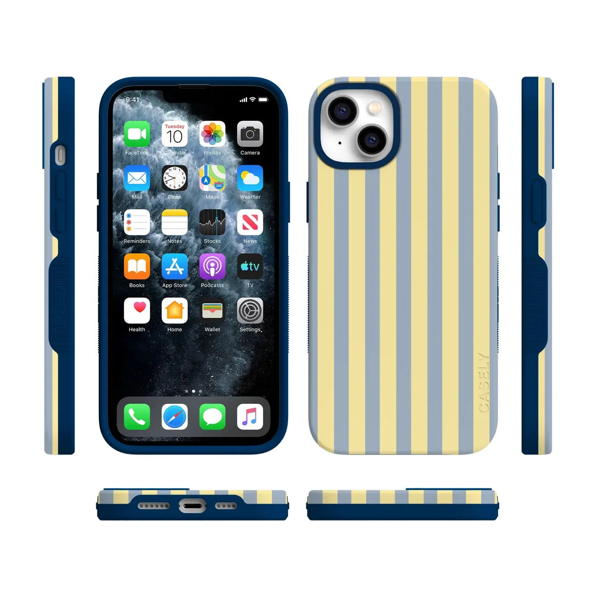 Coastline Stripes | Blue & Yellow Case