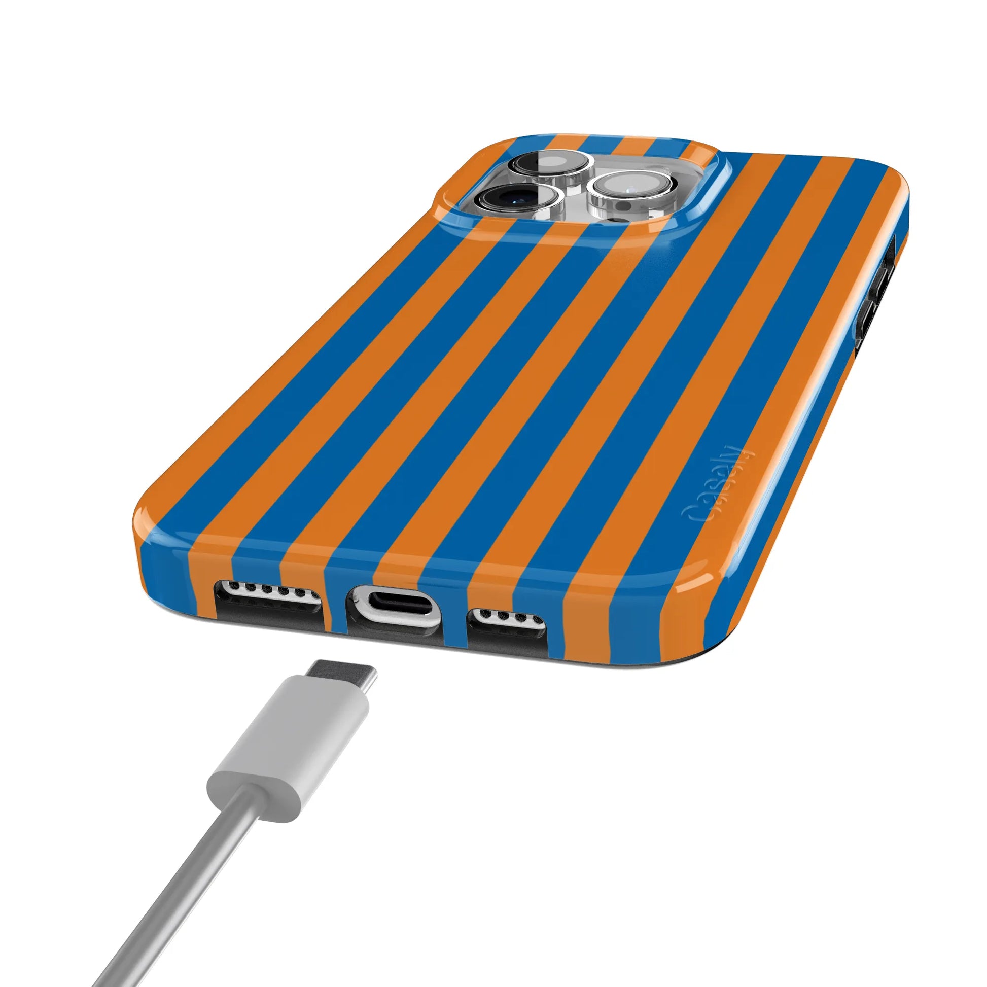 Go New York | Blue & Orange Stripes Case