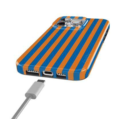 Go New York | Blue & Orange Stripes Case