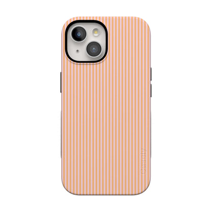 Stripes and the City | Orange & Pink Pinstripe Case - iPhone 13