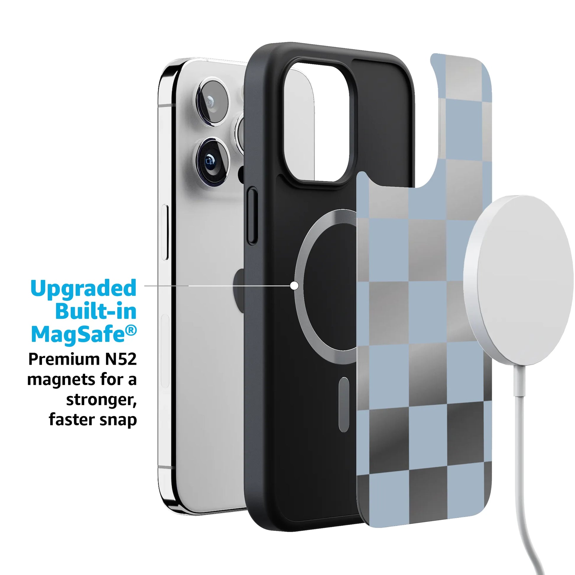 Fit Check | Light Blue Checkerboard Case