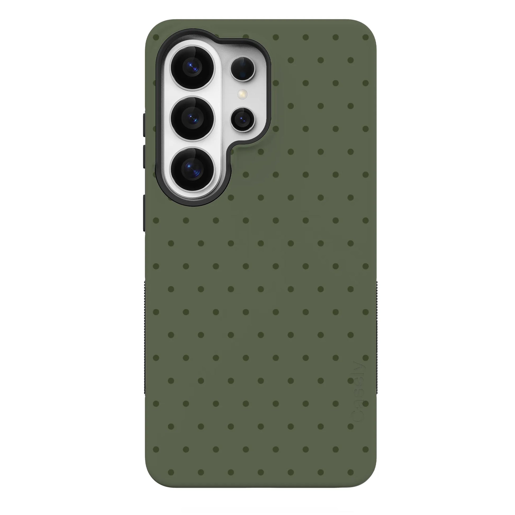 On the Dot | Olive Green Polka Dot Case - Galaxy S26 Ultra