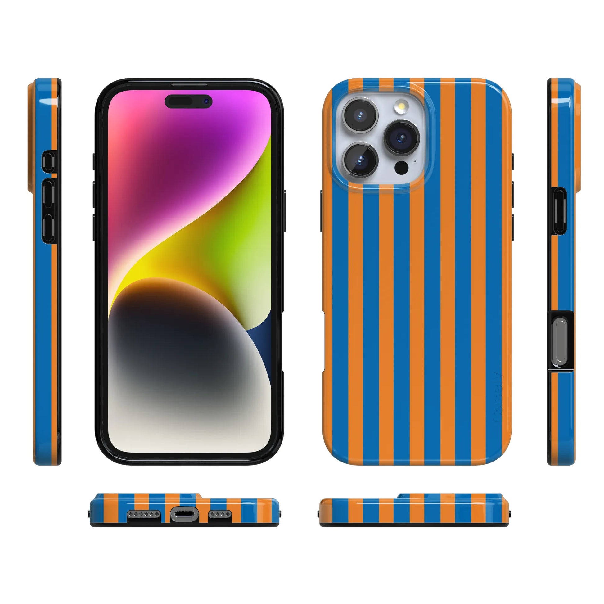 Go New York | Blue & Orange Stripes Case