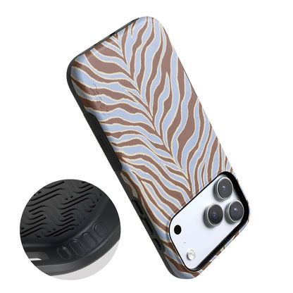 Untamed | Brown & Blue Zebra Case