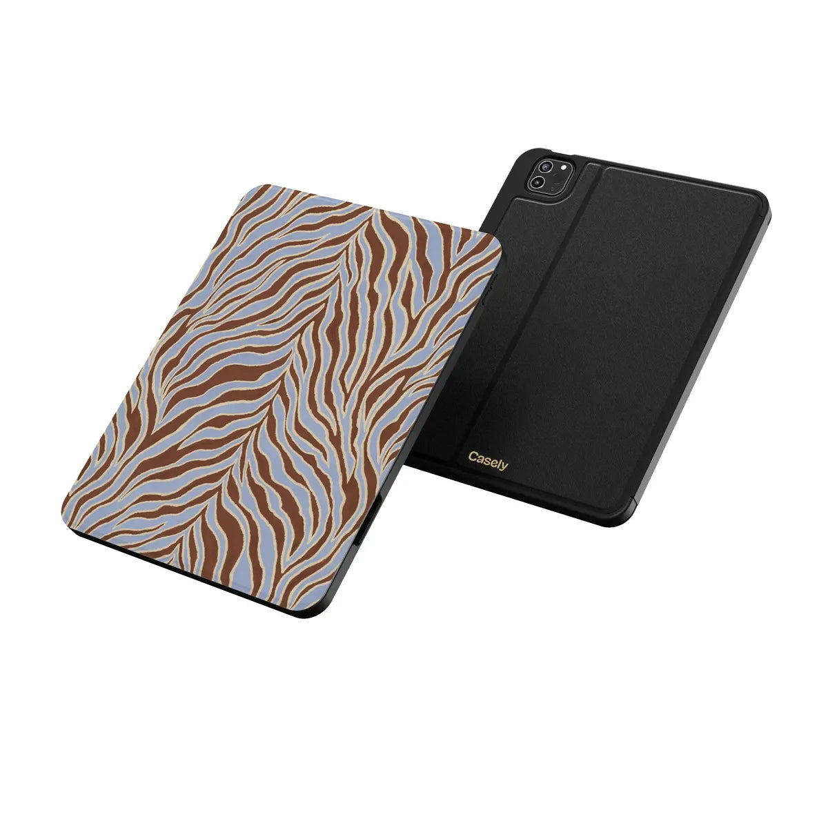 Untamed | Brown & Blue Zebra iPad Case