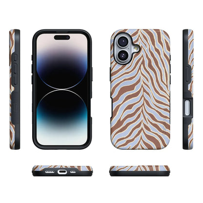 Untamed | Brown & Blue Zebra Case