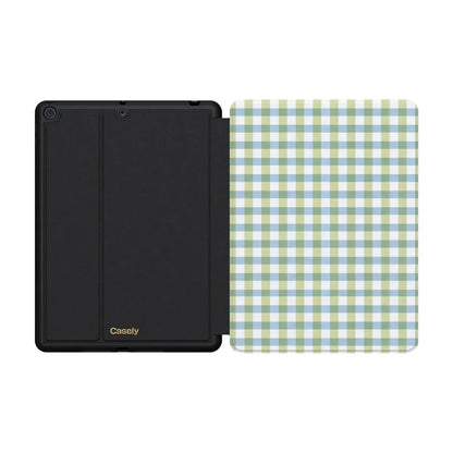 Pastel Picnic | Blue & Green Gingham iPad Case