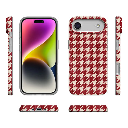 Scarlet Stitch | Red Houndstooth Case