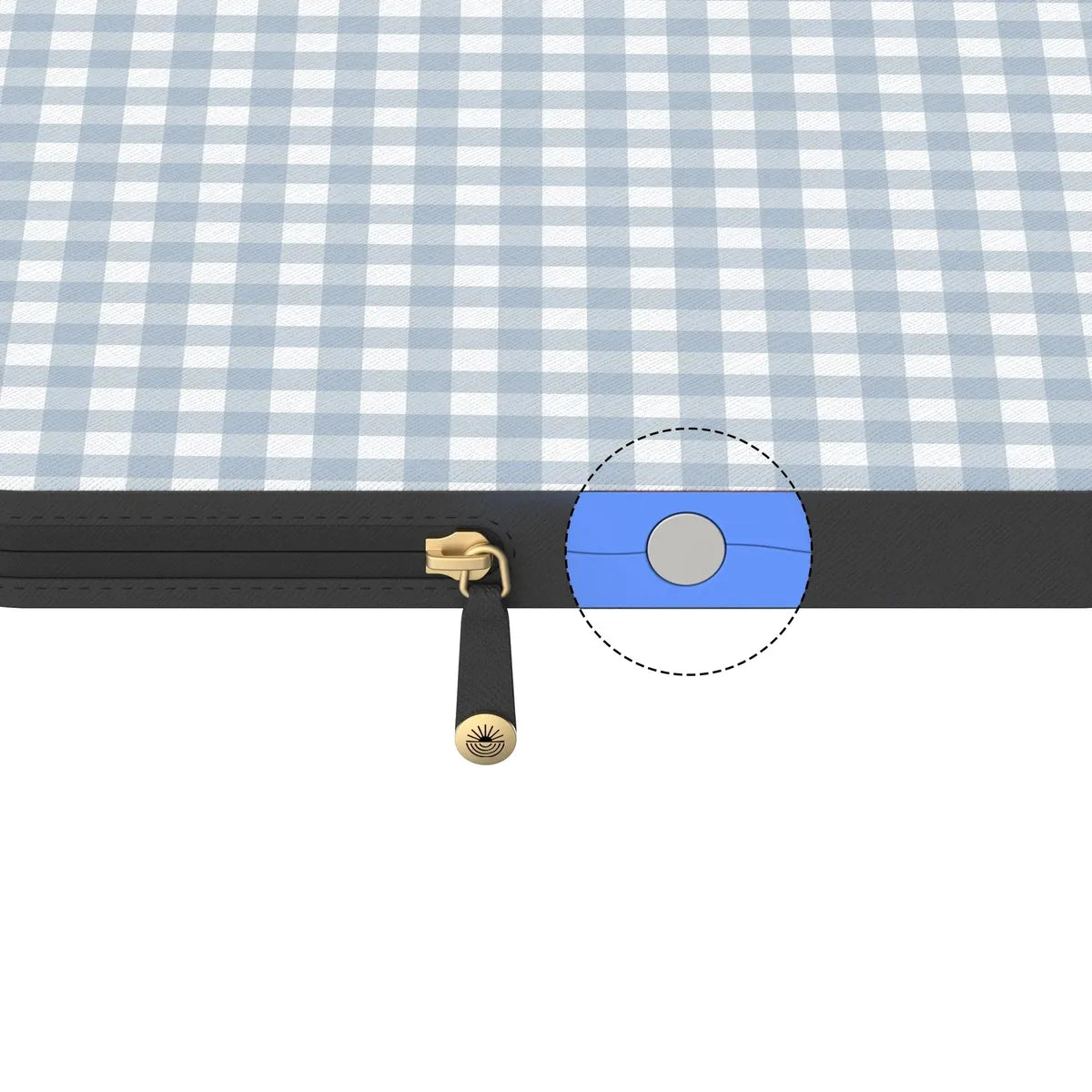 Pastel Picnic | Blue Gingham Laptop Case