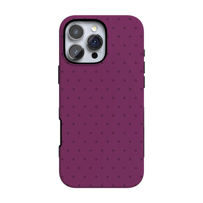 On the Dot | Plum Polka Dot Case - iPhone 16 Pro