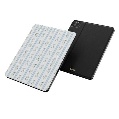 Cottage Stripe | Blue Floral iPad Case