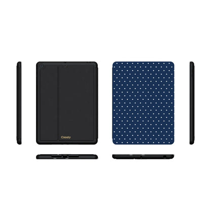 On the Dot | Navy Polka Dot iPad Case