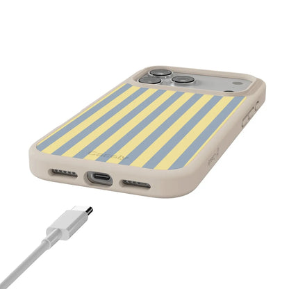Coastline Stripes | Blue & Yellow Case