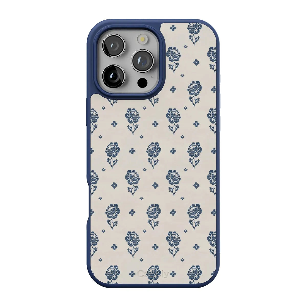 Seaside Stitch | Vintage Roses Case - iPhone 16 Pro