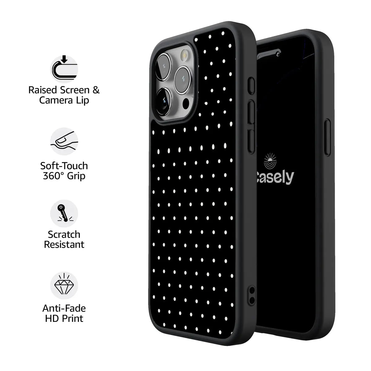 On the Dot | White Polka Dot Case