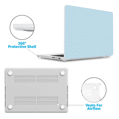 On the Dot | Blue Monochrome Polka Dot Laptop Shell