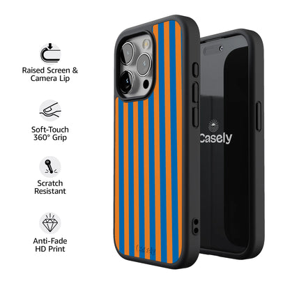 Go New York | Blue & Orange Stripes Case