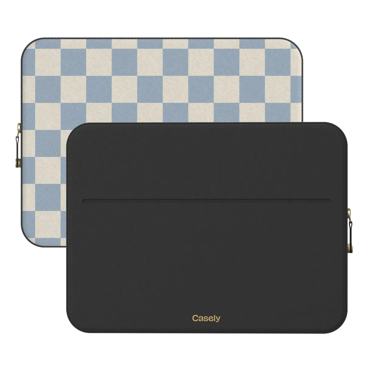 Fit Check | Light Blue Checkerboard Laptop Case