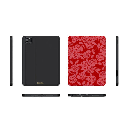Final Rose | Red & Pink Floral iPad Case