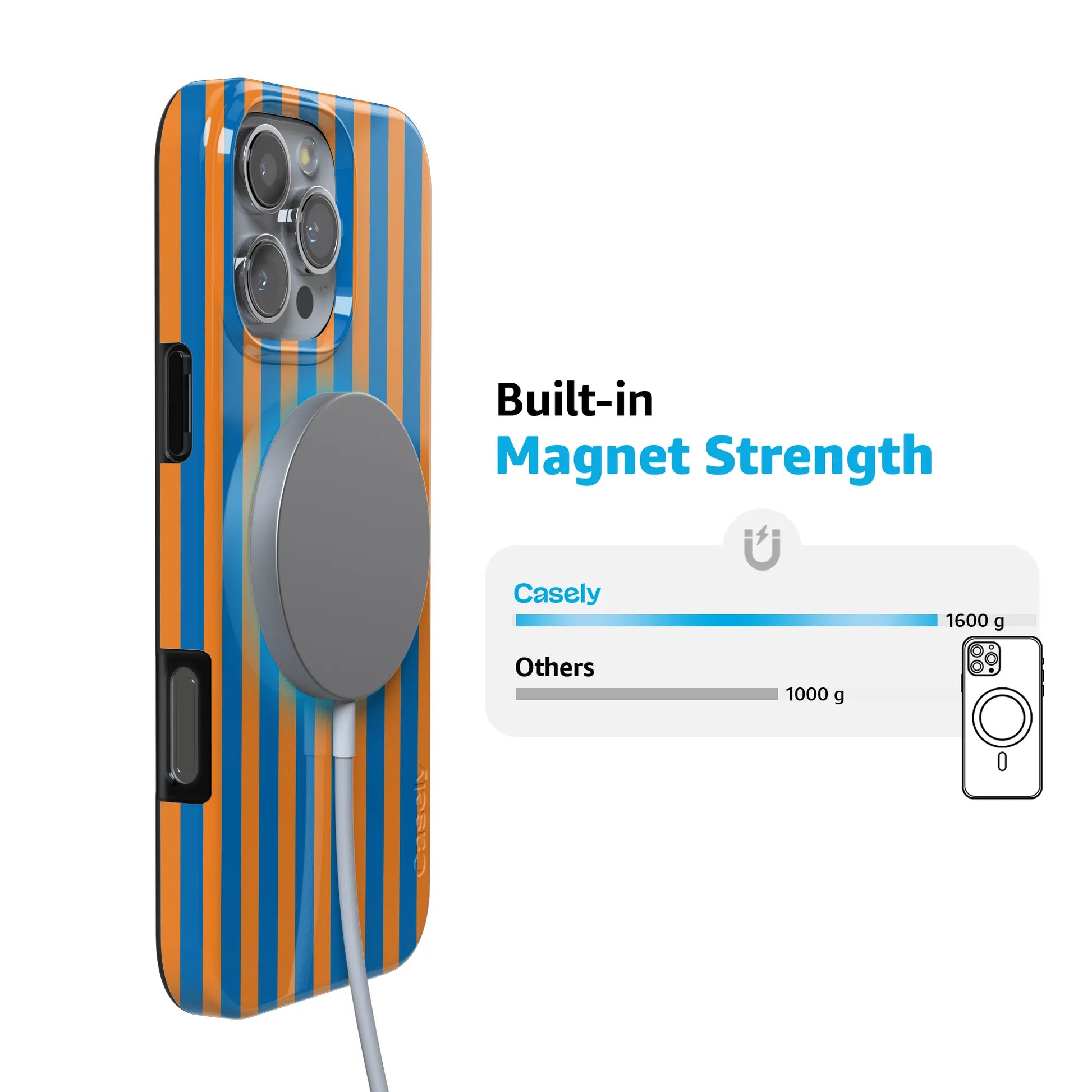 Go New York | Blue & Orange Stripes Case