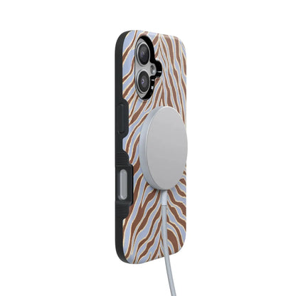 Untamed | Brown & Blue Zebra Case