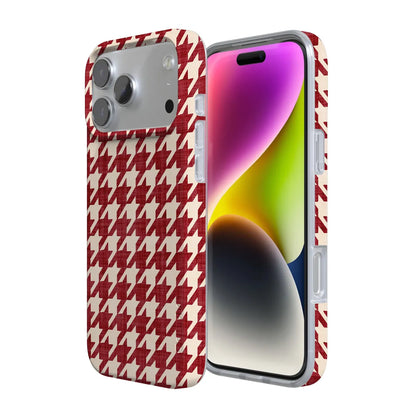 Scarlet Stitch | Red Houndstooth Case