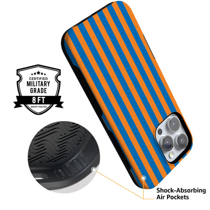 Go New York | Blue & Orange Stripes Case