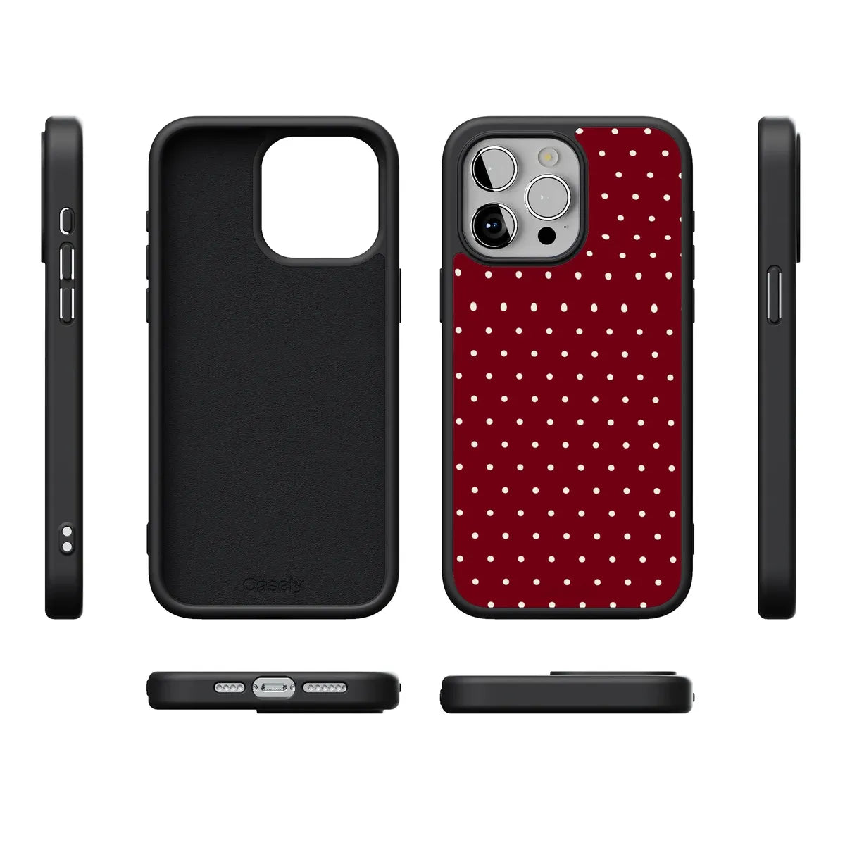 On the Dot | Maroon Polka Dot Case