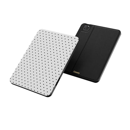 On the Dot | Black Polka Dot iPad Case