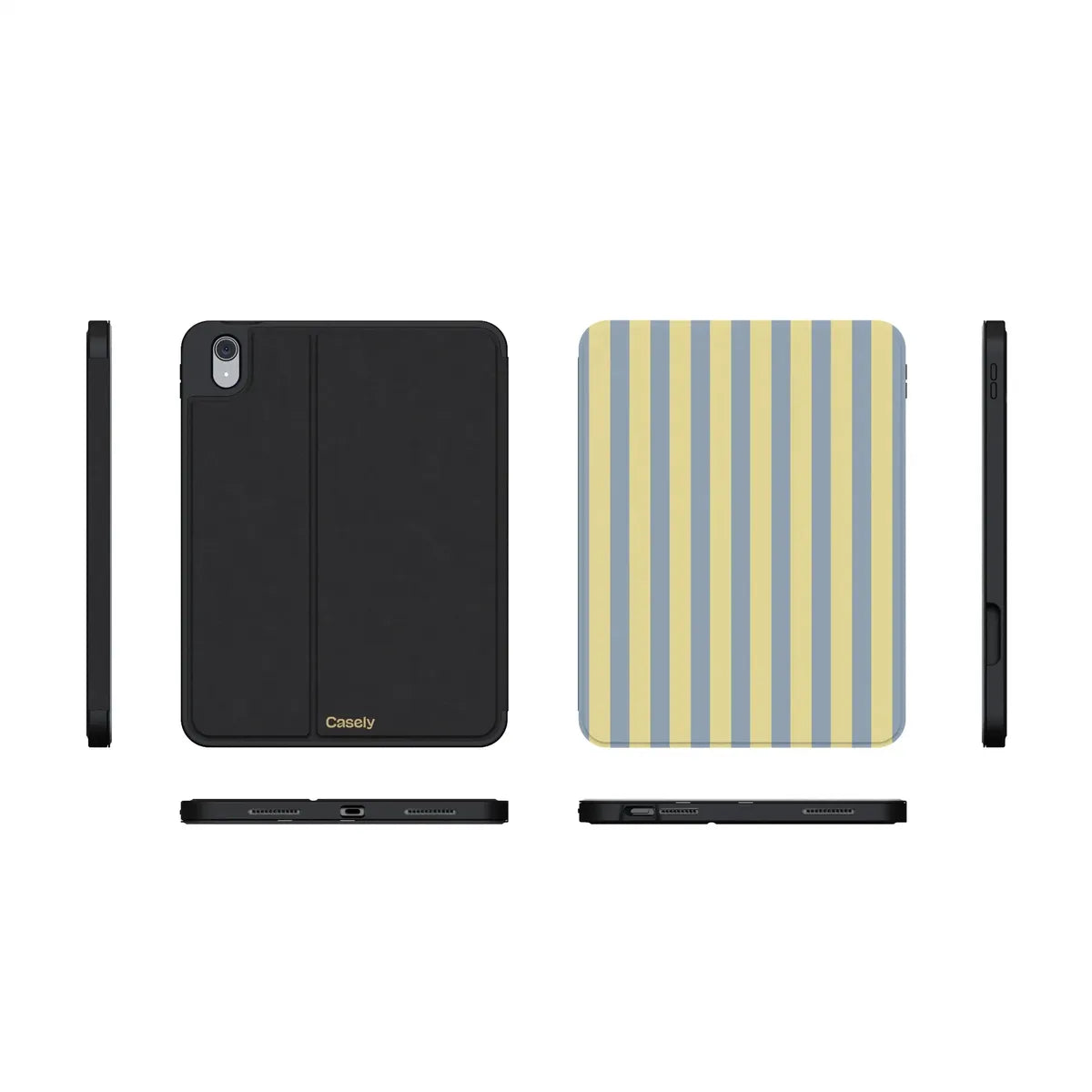Coastline Stripes | Blue & Yellow iPad Case