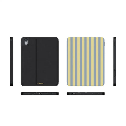 Coastline Stripes | Blue & Yellow iPad Case