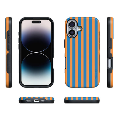 Go New York | Blue & Orange Stripes Case