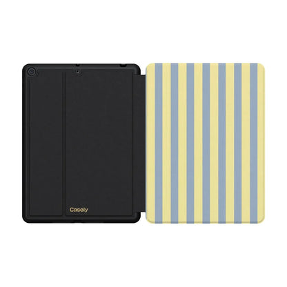 Coastline Stripes | Blue & Yellow iPad Case