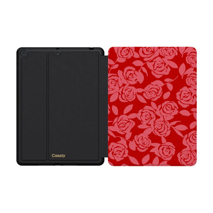 Final Rose | Red & Pink Floral iPad Case