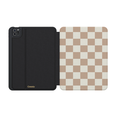Fit Check | Neutral Checkerboard iPad Case
