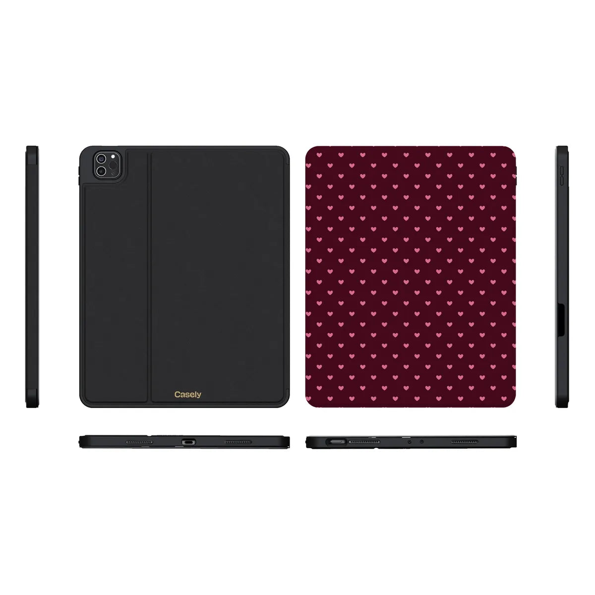 Heart Noir | Tiny Hearts iPad Case
