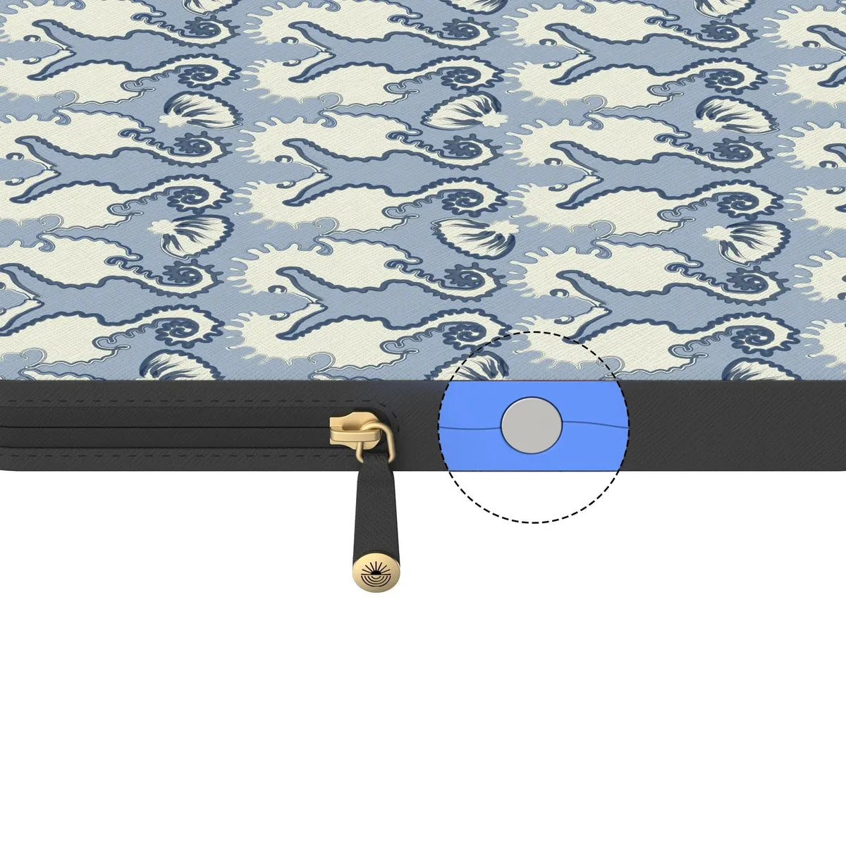 Seahorse Drift | Coastal Blues Laptop Case