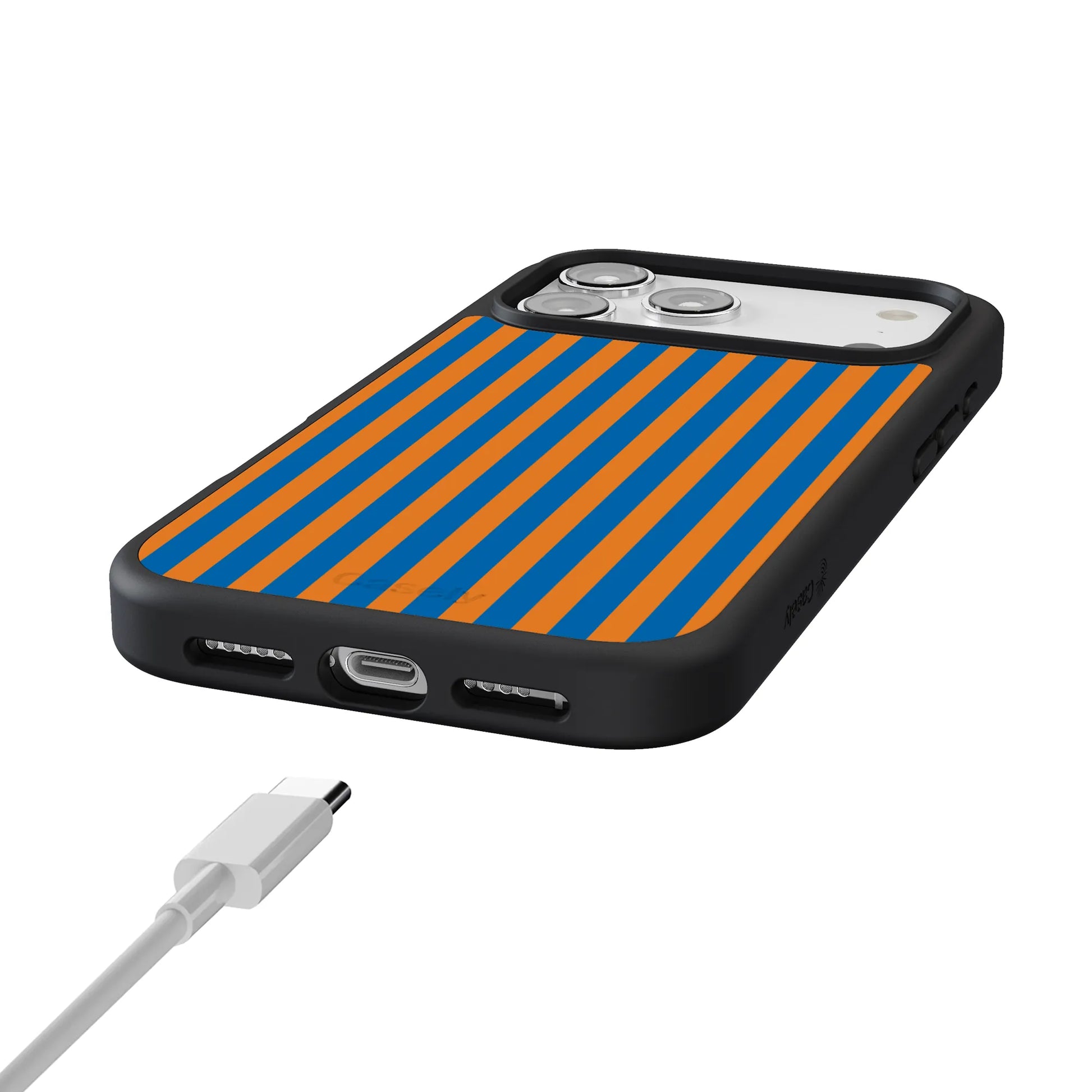 Go New York | Blue & Orange Stripes Case