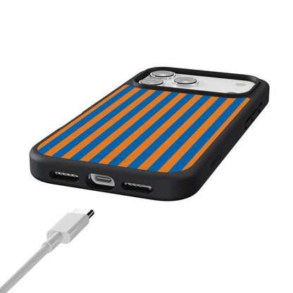 Go New York | Blue & Orange Stripes Case