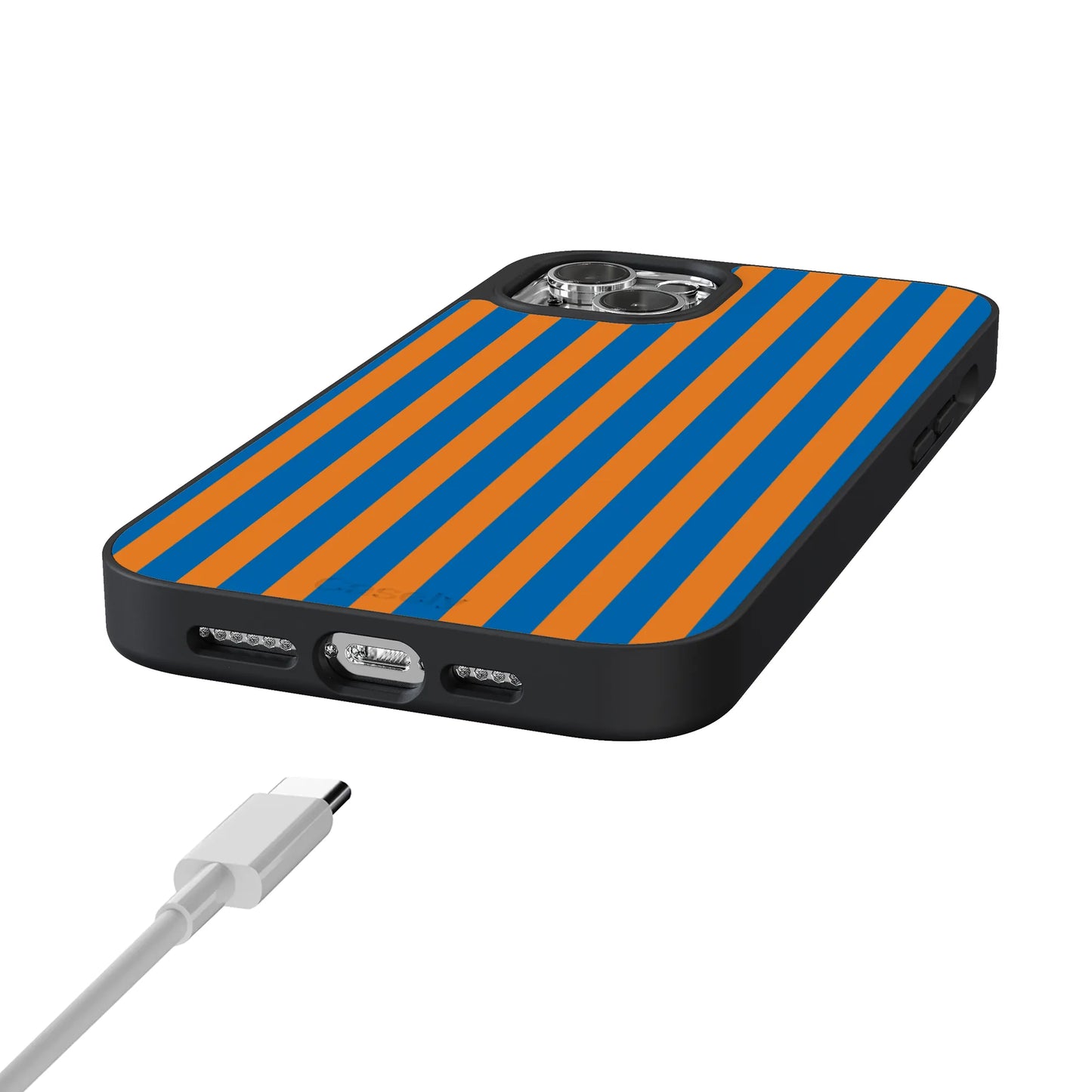 Go New York | Blue & Orange Stripes Case