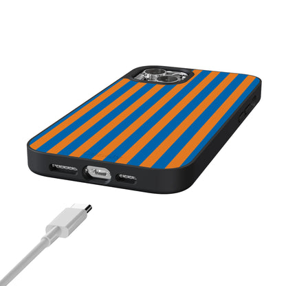 Go New York | Blue & Orange Stripes Case