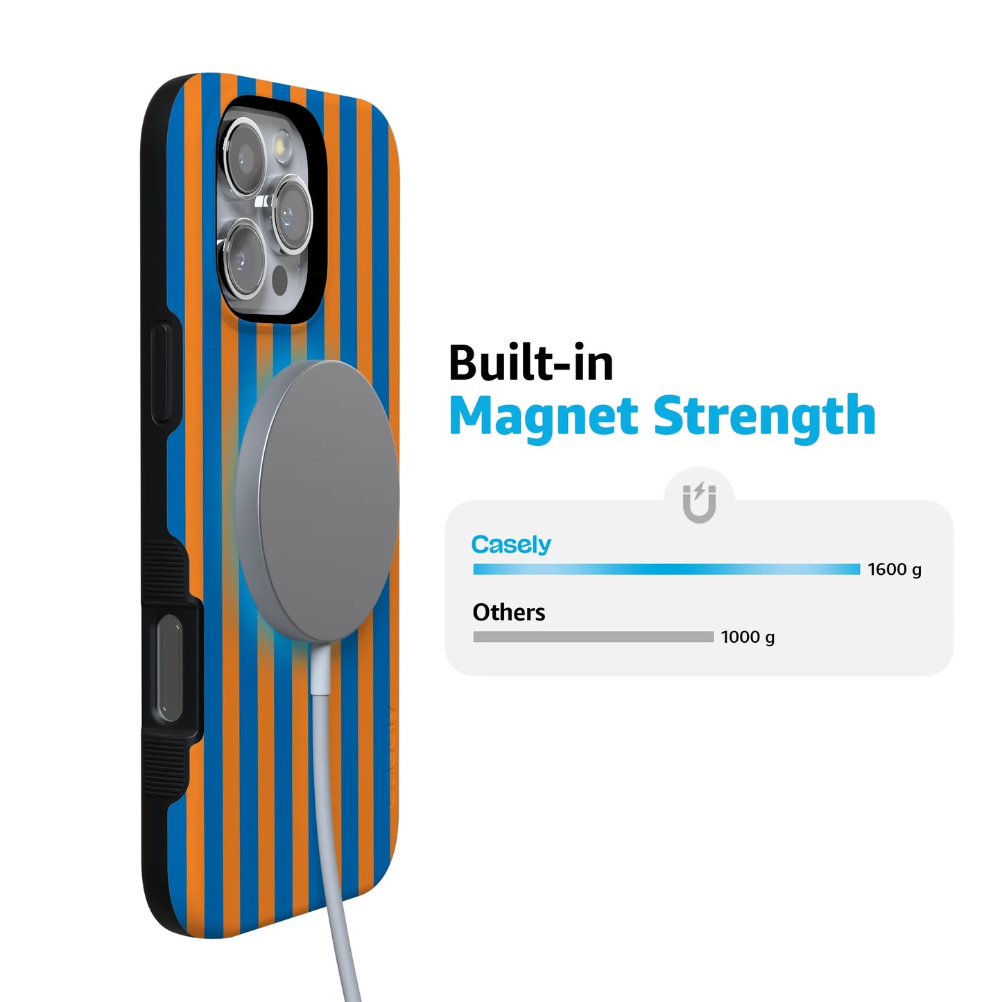 Go New York | Blue & Orange Stripes Case