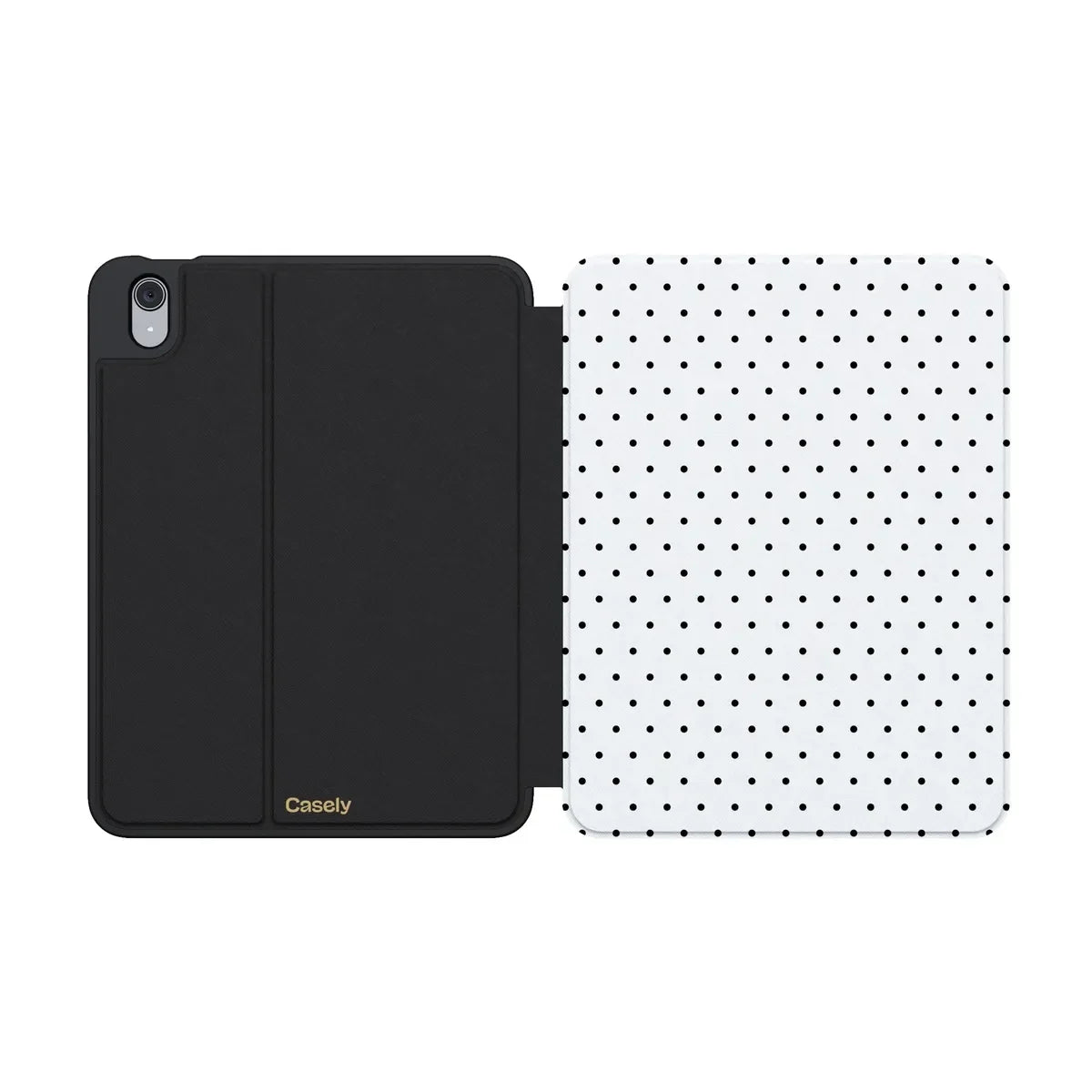 On the Dot | Black Polka Dot iPad Case