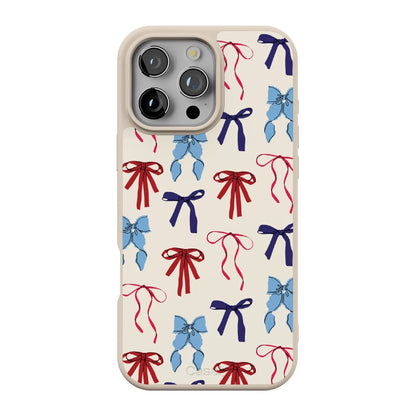 American Girlie | Red White & Blue Bows Case - iPhone 16 Pro