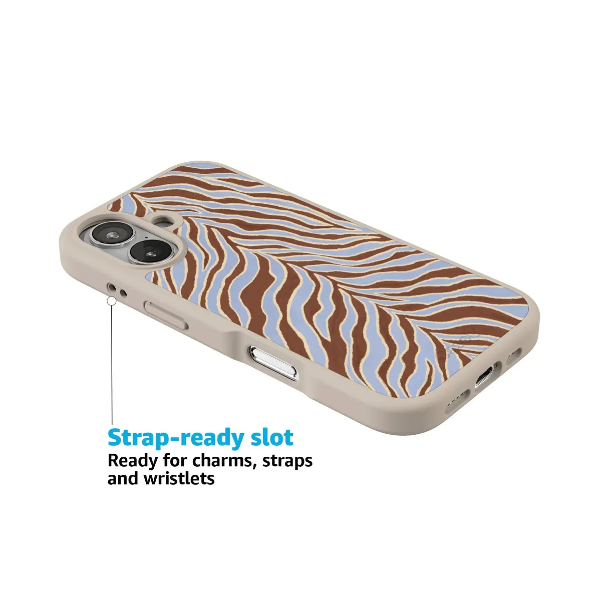 Untamed | Brown & Blue Zebra Case