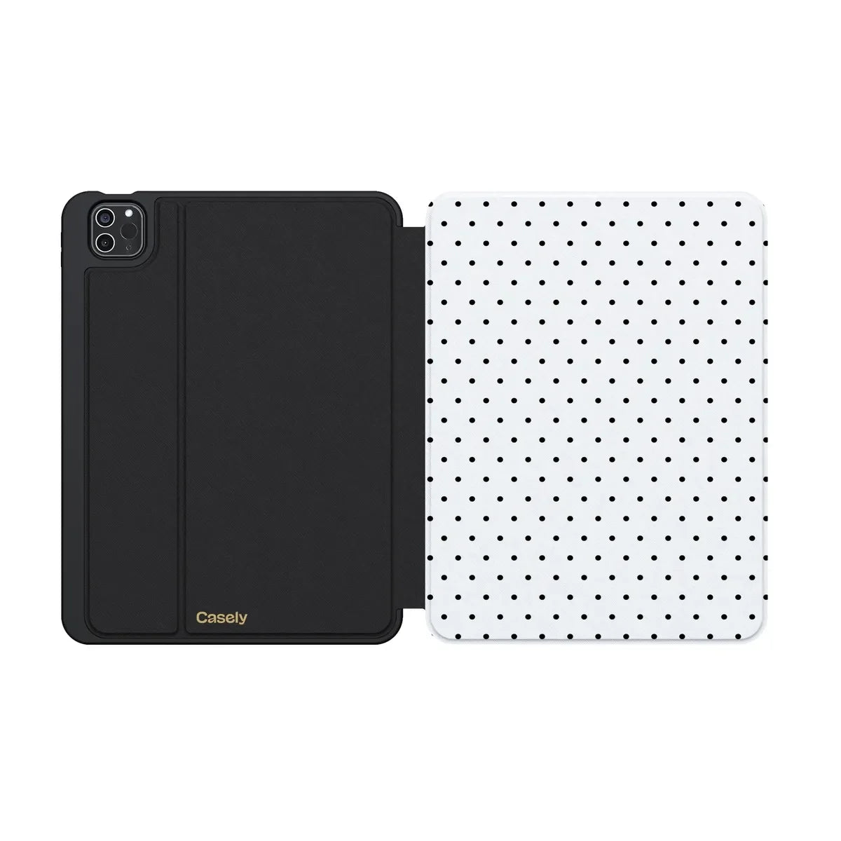 On the Dot | Black Polka Dot iPad Case