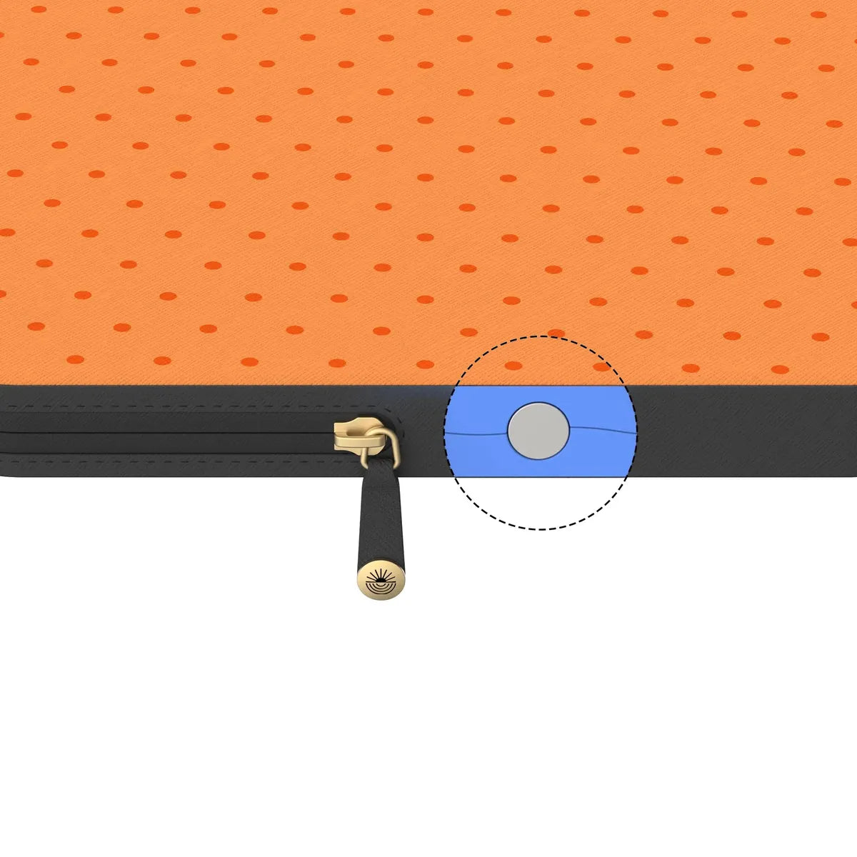 On the Dot | Orange Polka Dot Laptop Case
