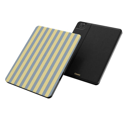 Coastline Stripes | Blue & Yellow iPad Case