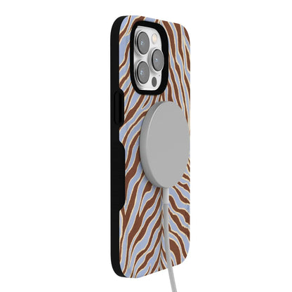 Untamed | Brown & Blue Zebra Case